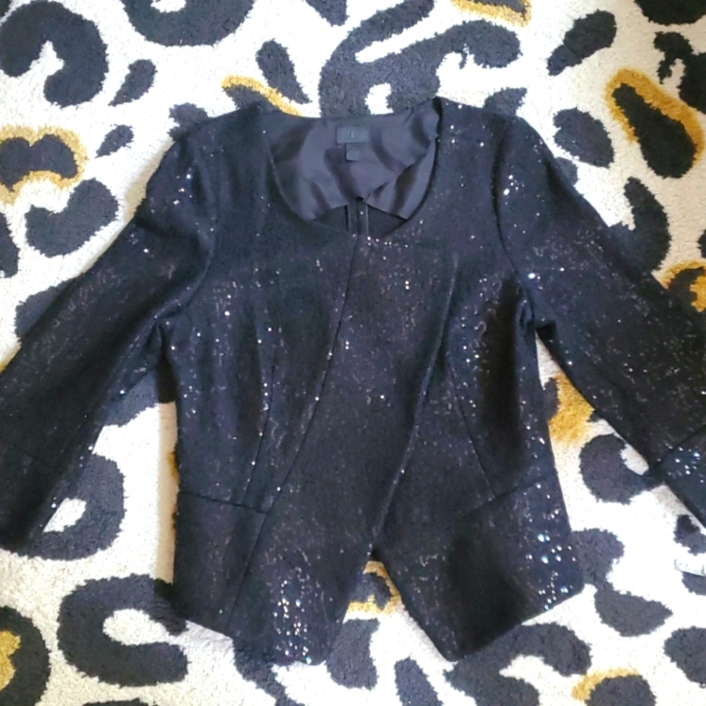 Banana Republic Black Sequin Jacket